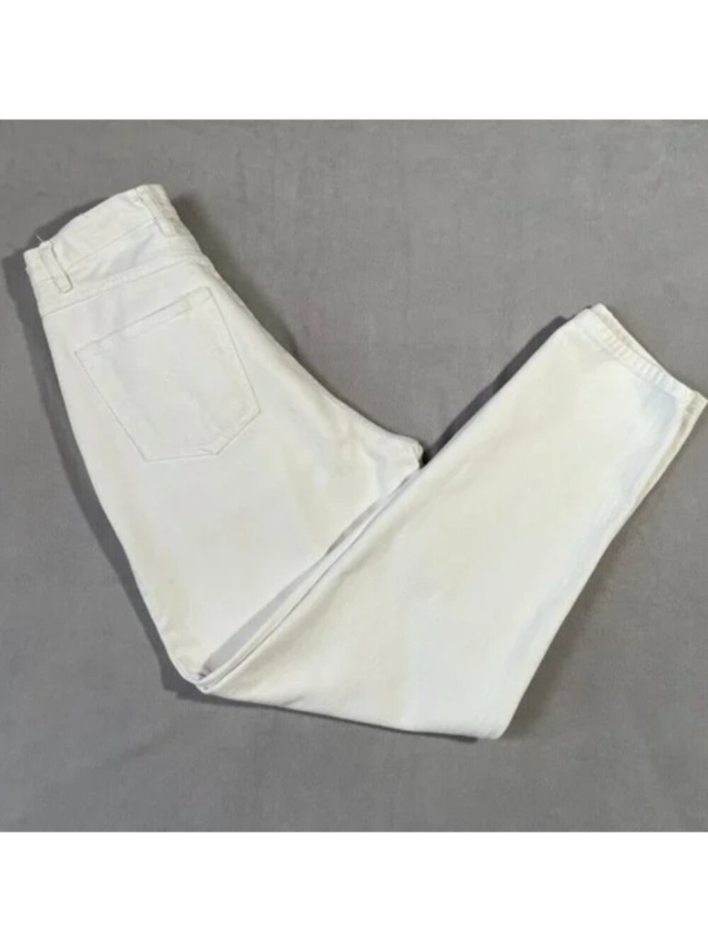 Route 66 Vintage 90s High Waisted Tapered denim Jeans White Heavy Cotton Size 8 - Picture 3 of 13